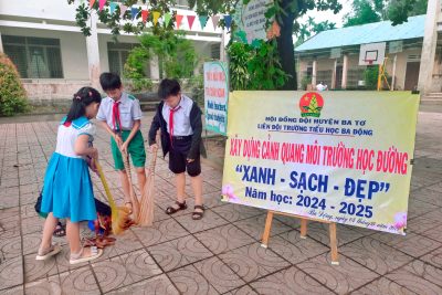 XÂY DỰNG CẢNH QUANG MÔI TRƯỜNG HỌC ĐƯỜNG “XANH – SẠCH – ĐẸP”